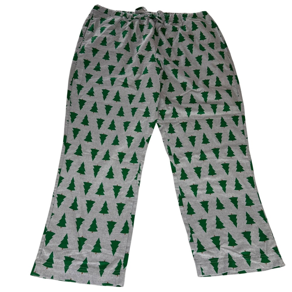 Hanna Andersson XXL Christmas Tree Print Pajama Pants Loungewear Holiday Unisex - Picture 1 of 9